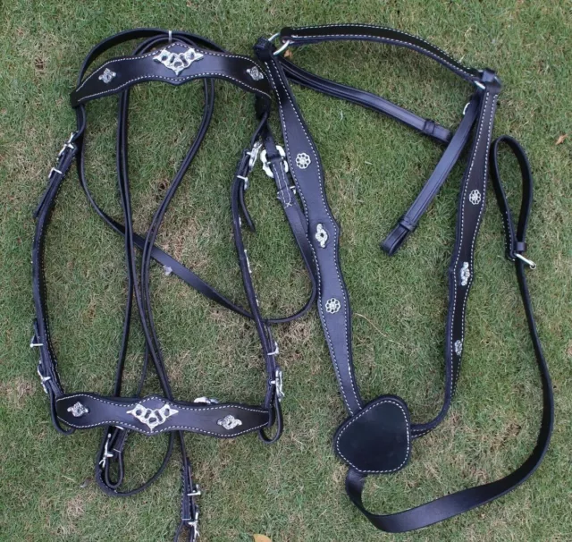 Tanvi Horse Bridle With Reins And Breast Collar Set In Portuges Leather 3