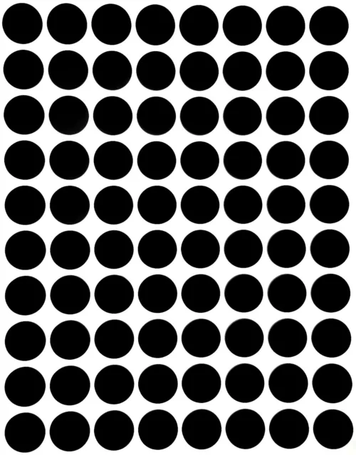 Black Dot Stickers in Various Sizes (8MM-38MM) Color-Coding Label in 15 Sheets