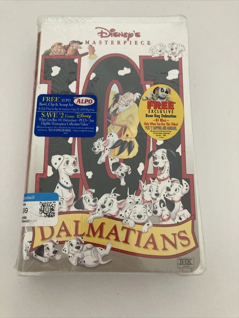 101 DALMATIANS (VHS, 1999) Disney Masterpiece Clamshell, New, Sealed ...