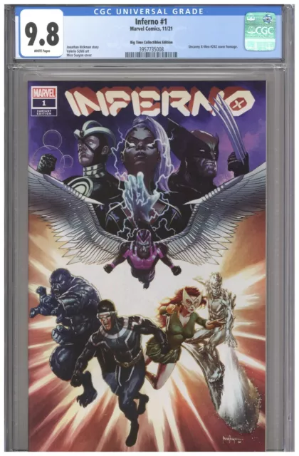 Inferno #1 CGC 9.8 Big Time Collectibles Edition Mico Suayan Variant Cover BTC