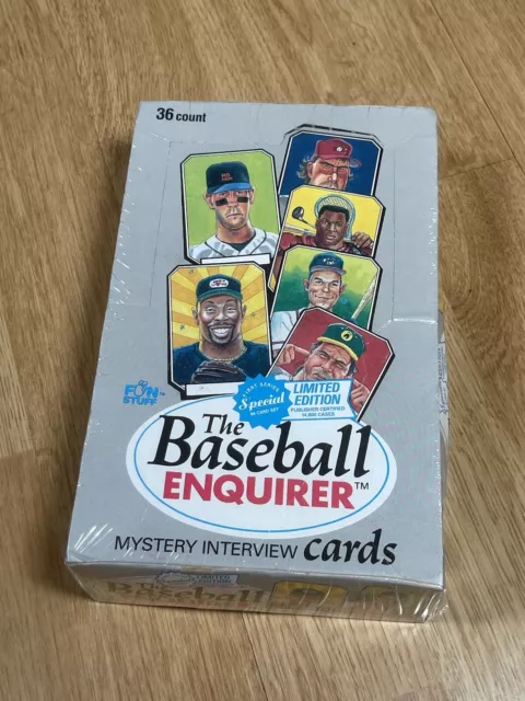 1992 CONFEX Fun Stuff The Baseball Enquirer Cards Factory Sealed Box BO GRIFFEY