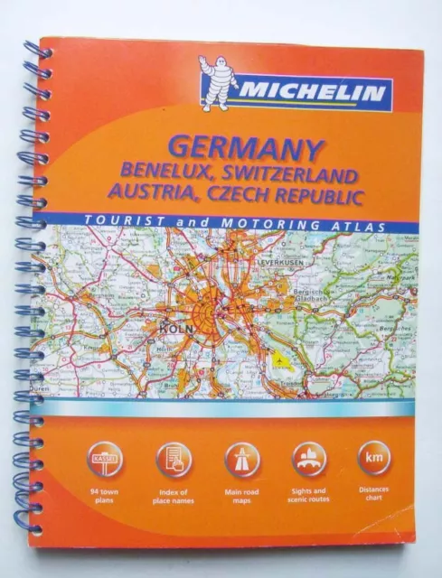Germany Benelux, Switzerland, Austria, Czech Rep, Michelin Tourist & Motor Atlas