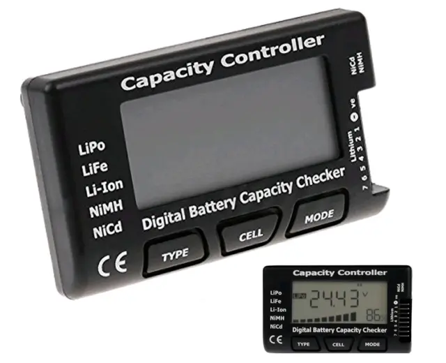 Digital Battery Capacity Checker Test LiPo LiFe Li-ion Nicd NiMH