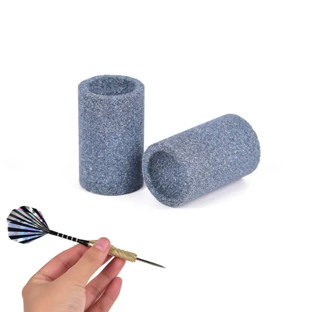 2 Stücke Spezielle Grau Dart Sharpener Runde Dart Schärfen Sand SteiR;c;