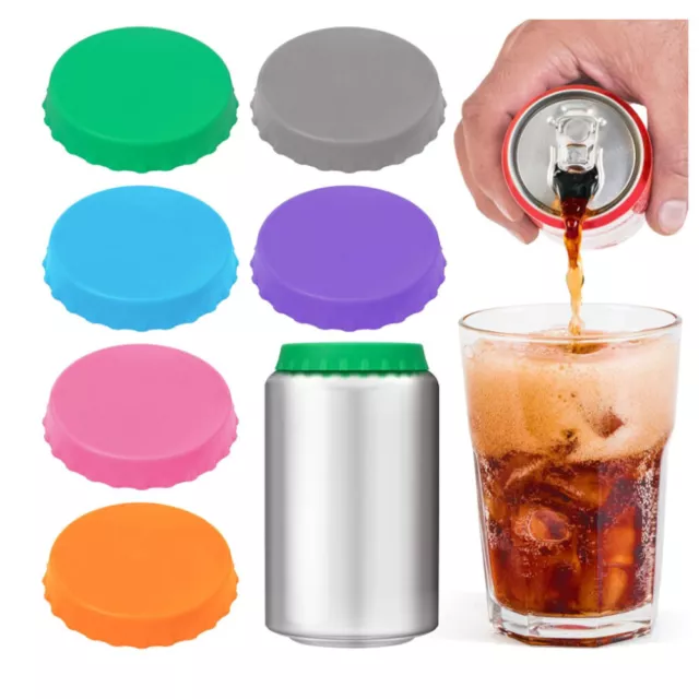 6X Silicone Soda Can Cover Top Lid Beer Beverage Juice Can Cover Drink Protector