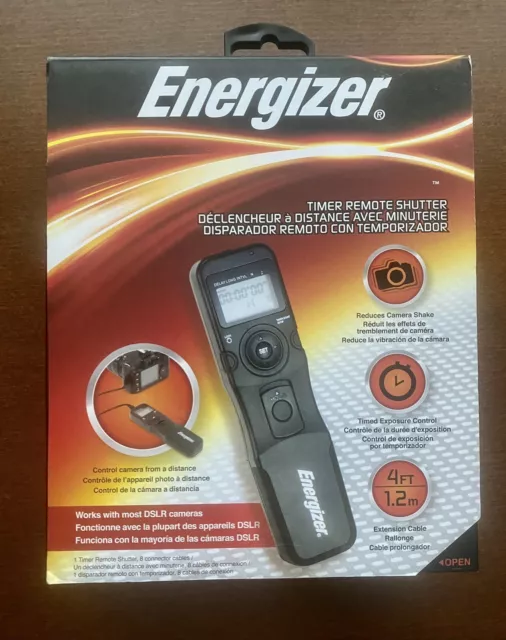 ENERGIZER DSLR CAMERA TIMER REMOTE SHUTTER CANON NIKON SONY OLYMPUS PENTAX New