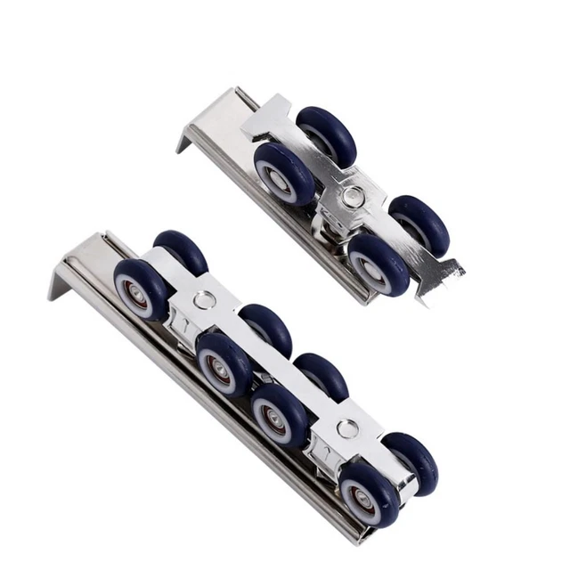 BUFFER RAIL TRACK Full Set Wardrobe Door Hanging Wheels Folding Door ...