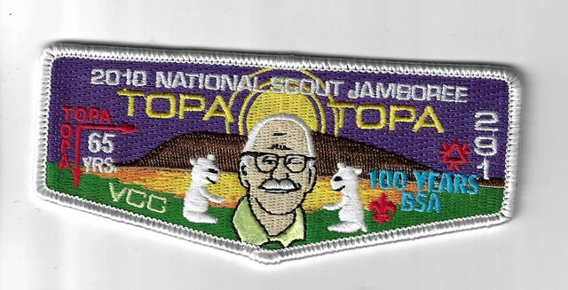 OA 291 Topa Topa 2010 National Scout Jamboree Flap WHT Bdr. VCC, California [MK-