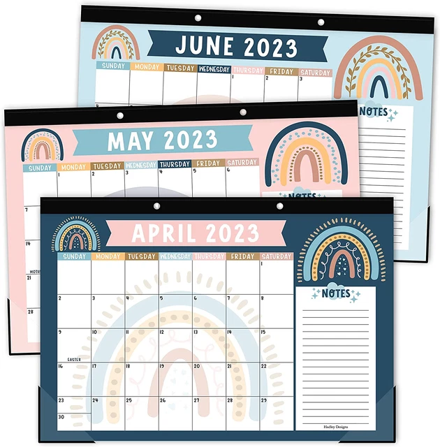BOHO LARGE DESK Calendar 20232024 Calendar Desk Pad 18 Month