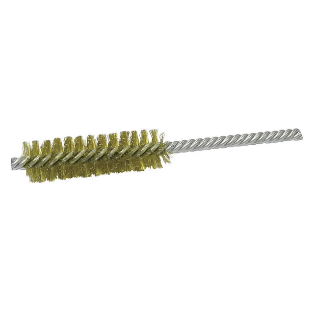 WESTWARD 88430 Double Spiral Tube Brush, Brass,PK10