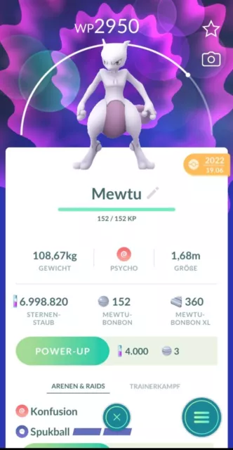 Pokemon GO Legacy Move | Mewtu | Mewtwo Legendär / legendary Shadowb /  Psyststr