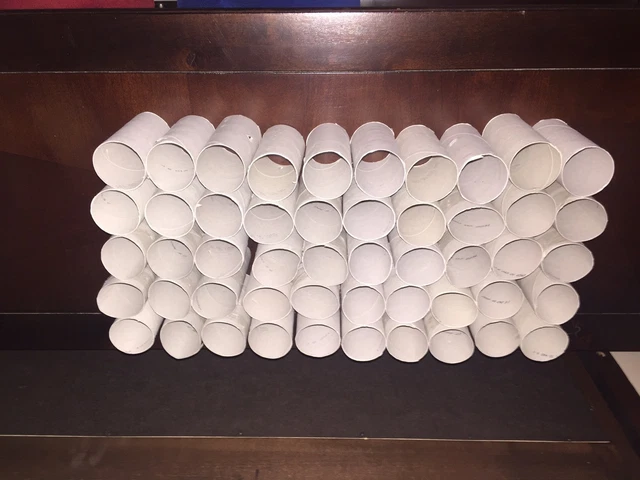 50 CLEAN EMPTY Toilet Paper Rolls Cardboard Craft Art Project Tubes 10 