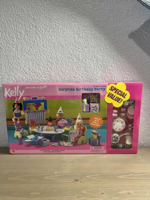 SURPRISE BIRTHDAY PARTY KELLY & Friends Barbie SPECIAL PLAY SET SEALED