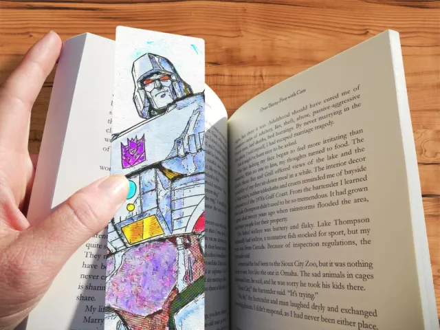 Transformers Megatron Bookmark Gift Handmade Original Geeky Sketch Art
