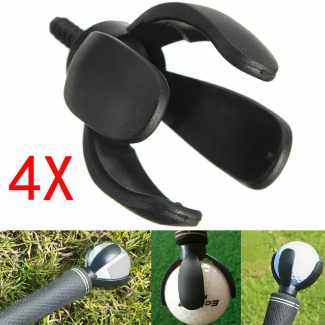 4X 4-Prong Golfball Pick Up Retriever Grabber Claw Sucker Tool für Puttergriff