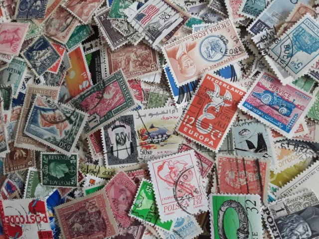 Collection De  100 À 10 000 Timbres Différents Du Monde Entier Superbe Lot!!!!