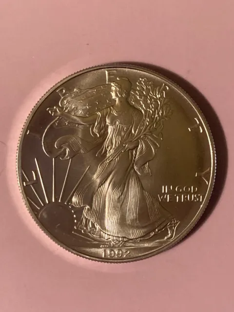 1992 American Eagle Silver Dollar - One troy oz - Uncirculated - Better Date