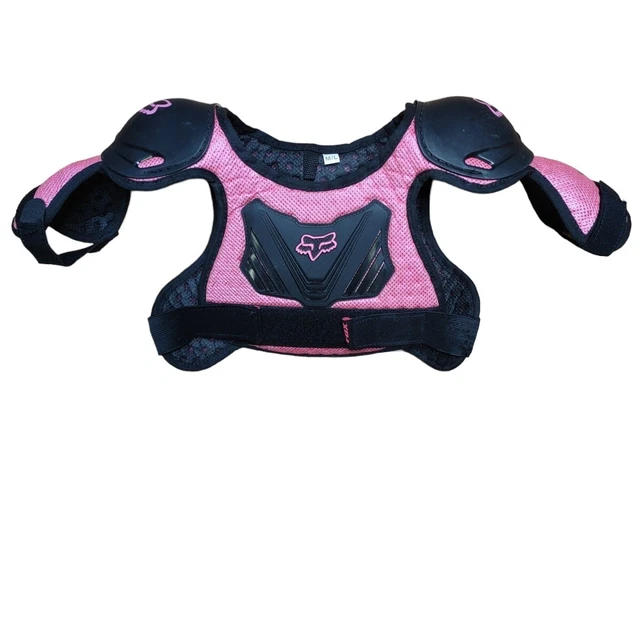 Fox Racing Youth Black/Pink Pee Wee R3 Roost Guard Chest Protector Motocross