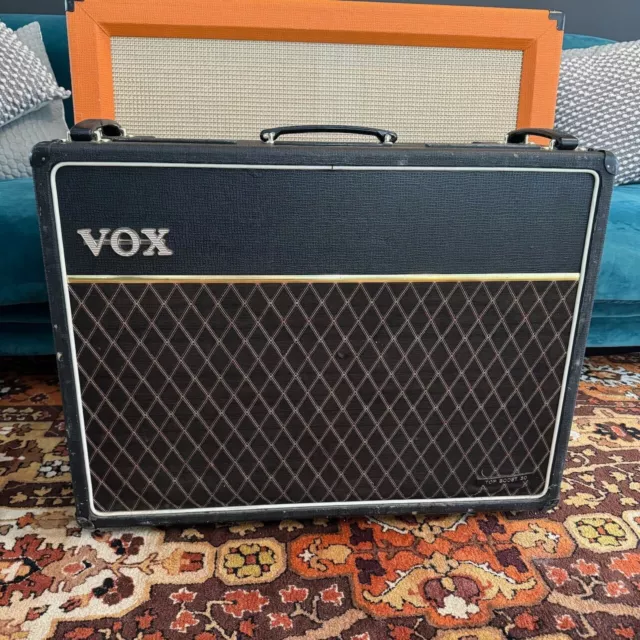 Vintage 1965 Vox AC30 Top Boost 2×12 Guitar Valve Amplifier Combo 1960s w/ Pedal