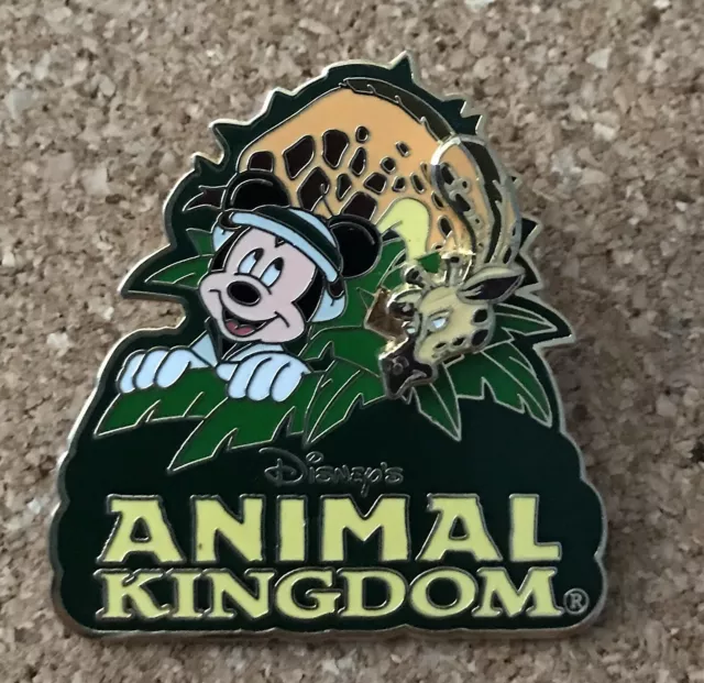 Disney WDW Animal Kingdom Mickey Mouse With Giraffe Slider Pin