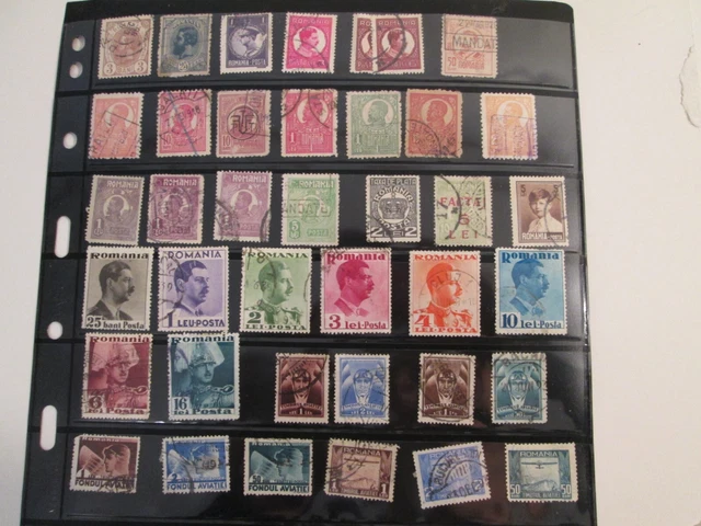 Stamps Romania - old lot - used hinged