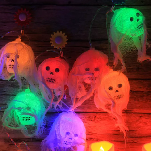 2.5/5m Halloween  Light Skull Shape Increase Atmosphere Halloween Indoor