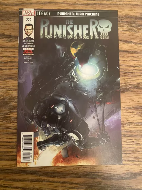The Punisher #222 Clayton Crain War Machine Armor Wars Key Marvel Comics NM 2018