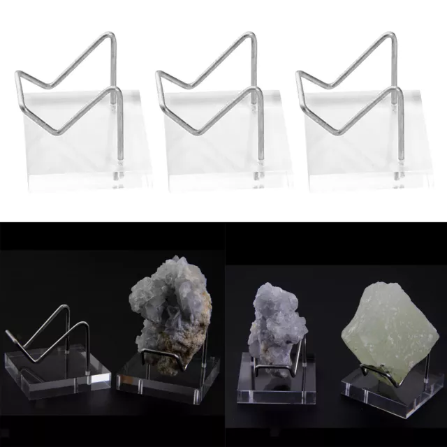 Displayständer Mineral Bergkristallkugel Achat Acryl Standhalter 3St