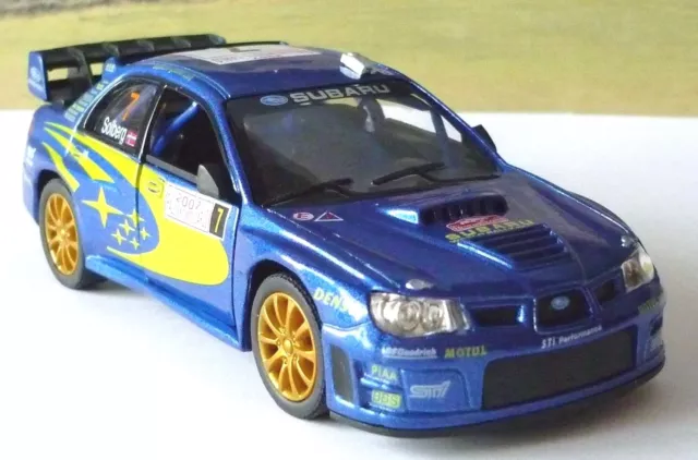 Blue Subaru Impreza Boys Dad Toy Model Car Birthday Gift Present Stocking Filler