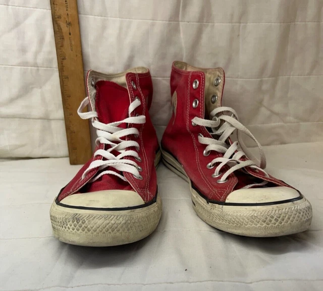 Converse Chuck Taylor All Star High Top Red White Shoes Mens 10 Womens 12 Converse Chuck Taylor All Star High Top Red White Shoes Mens 10 Womens 12