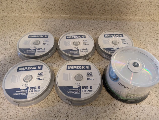 BULK LOT OF 50 DVD-R 4.7GB And 50 CD-R 700MB Sealed $50.00 - PicClick CA