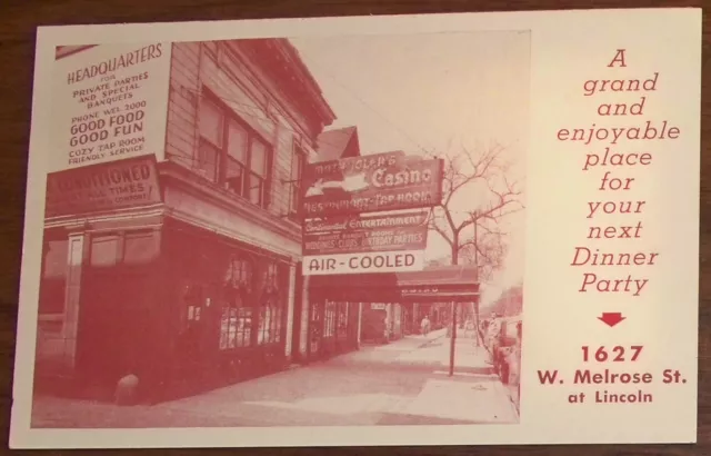 RPPC vtg - Math Iglers Casino Restaurant 1627 W Melrose St at Lincoln Chicago IL RPPC vtg - Math Iglers Casino Restaurant 1627 W Melrose St at Lincoln Chicago IL