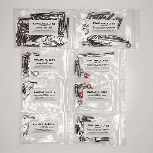 Screws Fairing Bolts Kit Fit Kawasaki KLR250 1984-2005 KLR650 - Foto 4