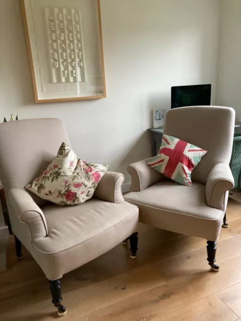 Pair of Antique French Napoleon III Armchairs