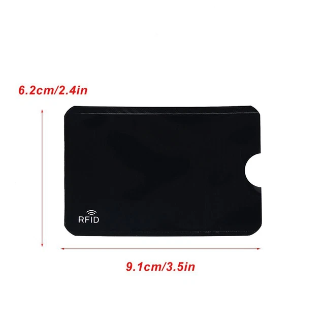 Porte-cartes Cuir RFID ZMREN - Protection Anti-ondes - 11x8cm - Noir