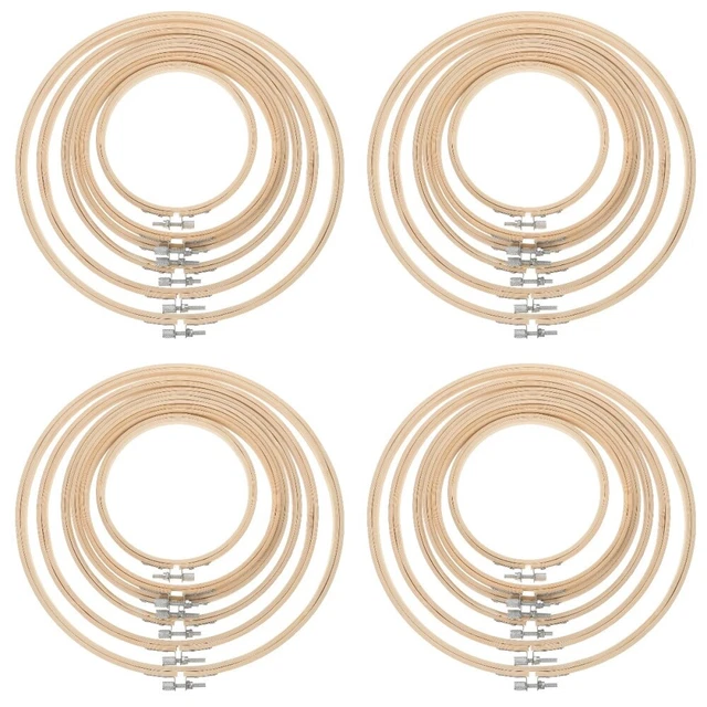 24 aros para bordar aros de costura de cruz convenientes aros de punto de cruz