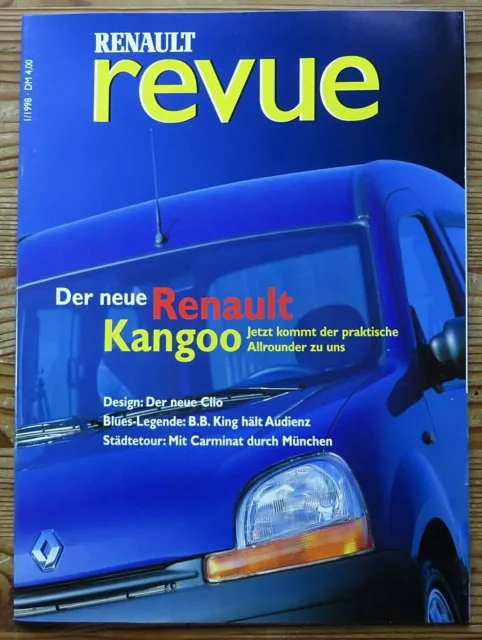 Renault Revue, 1/98, Neu: Renault Kangoo, Design: Der neue Renault Clio, BB King