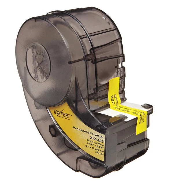 BRADY X-7-422 Label,Black/White,1/2 In. W