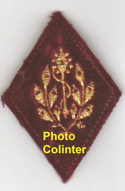 Insigne Brodé Original 1945 – Caducée De Pharmacien Service Santé Armée Française
