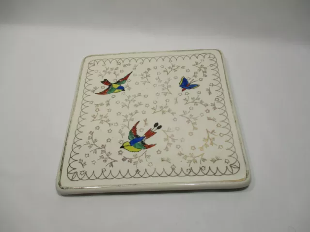 Dessous De Plat Faience Longwy Decor Envol Oiseaux Ceramique Ceramic Keramik