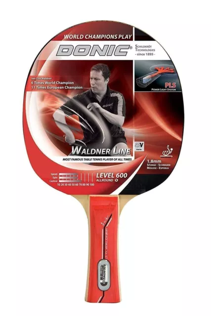Donic Waldner 600 Table Tennis Raquette Chauve-Souris Tout Rond SPORTS Jeu