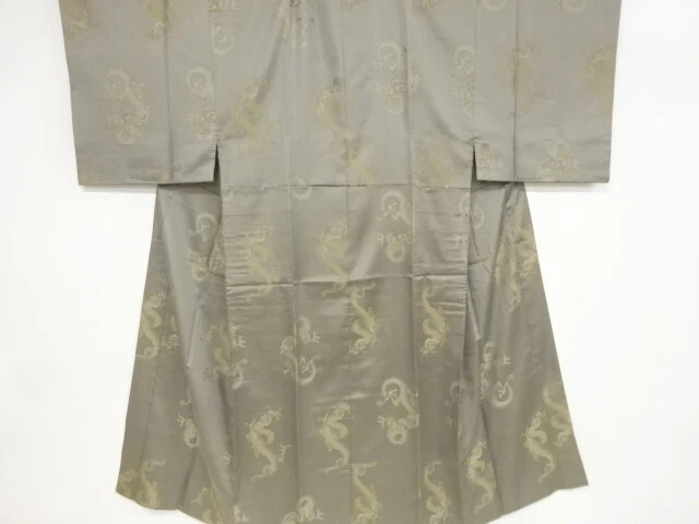 81426# Japanese Kimono / Antique Mens Juban / Woven Dragon