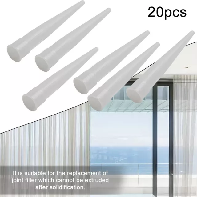 Replace Silicone Adhesive and Sealing Hoses with 20 Caulking Gun Nozzles White