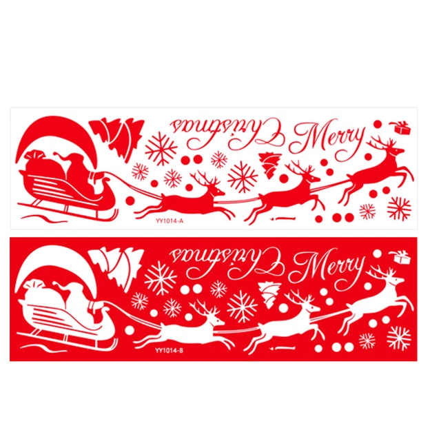 PVC Wandtattoo Weihnachten Schneeflocken-Fensterfolie Wandtattoos Karikatur