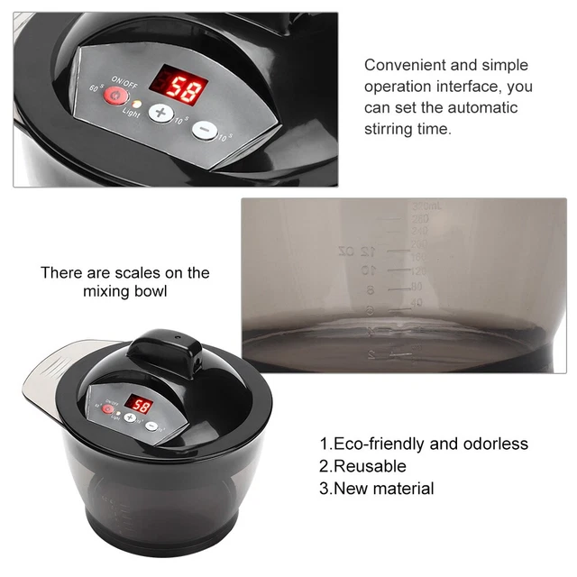 (US Plug)Electric Blender Mask Dyeing Paste Automatic Mixer Hair Dye Cream ADS