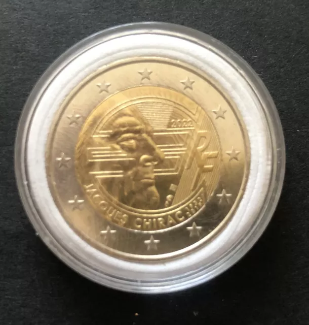 Pièce 2  Euros 🇫🇷  France Commemorative  2022 Jacques Chirac 20 ans