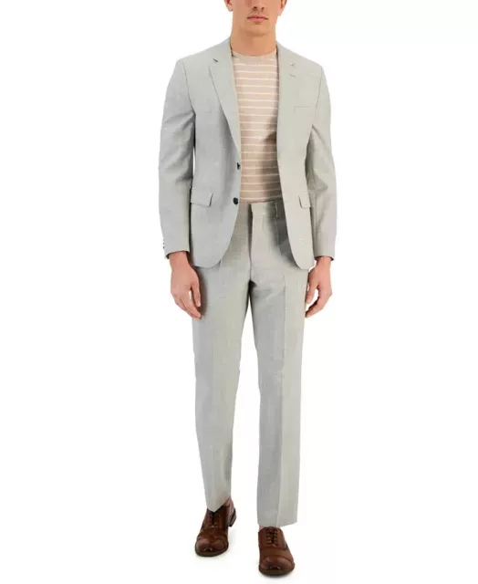 Hugo  Hugo Boss Men's Modern Suit set Grey jacket 40R pants 36x34 2 piece  $445