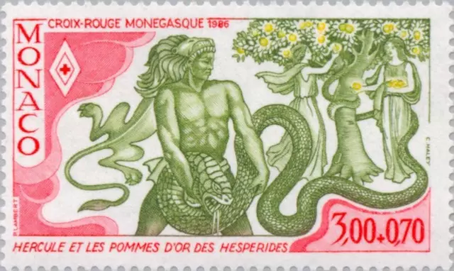 Monaco #YT1545 MNH 1986 Hercules Hesperides Apples [B110 Mi1771 SG1794]