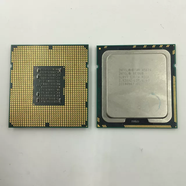 2pcs Intel Xeon X5670 SLBV7 2.93GHz 12MB 6.4GT/s LGA1366 6-Core Matched Pair CPU