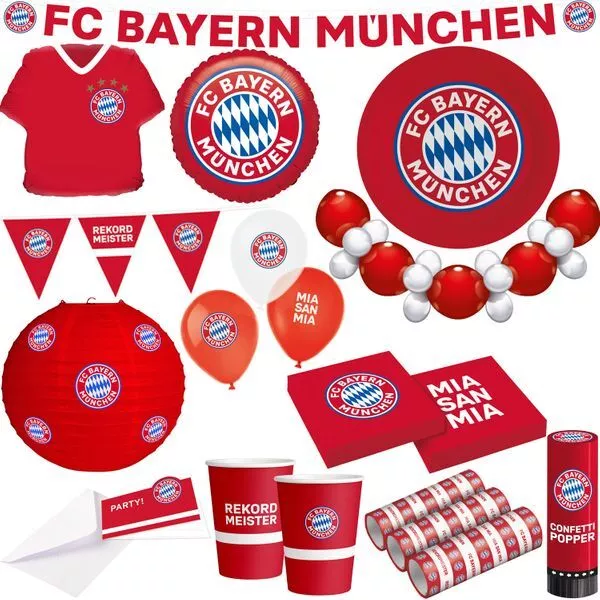 FC Bayern München Partydeko Fútbol Cumpleaños Niños Cumpleaños Bundesliga Set